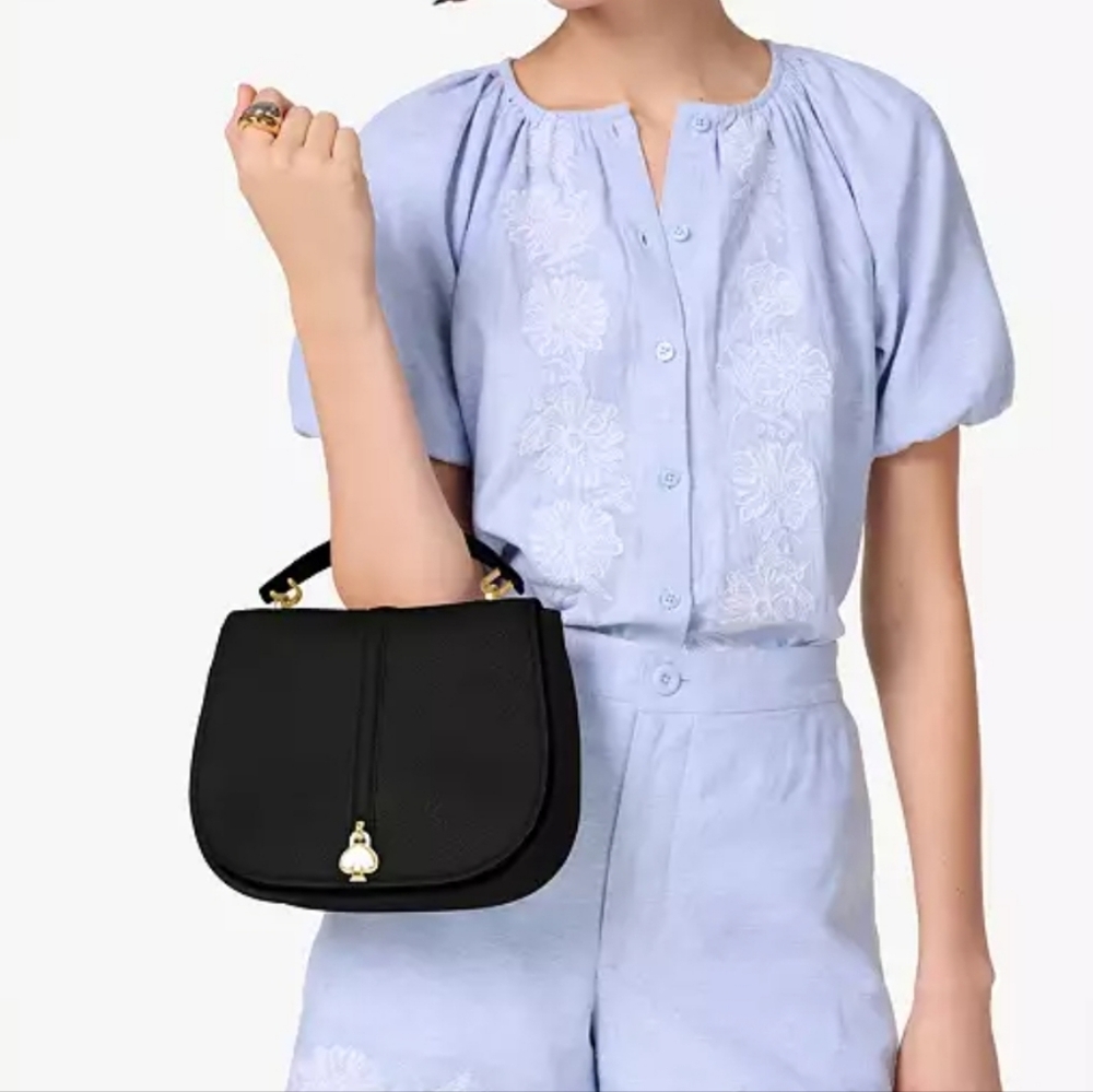 Kate Spade Kayla Pebbled Leather Saddle Bag - Picture 2 of 5